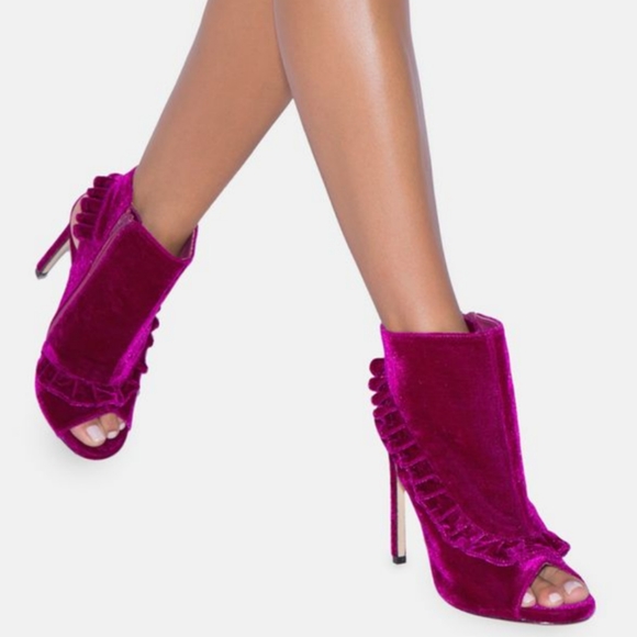 Velvet Ruffled Booties - Picture 1 of 15